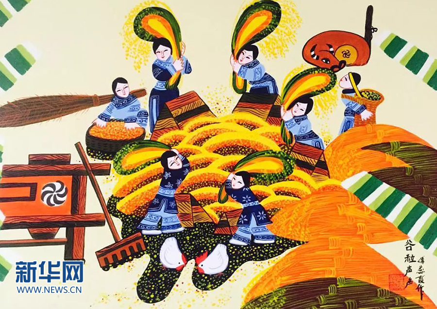 讓農(nóng)民畫(huà)走向更多的國(guó)家，用農(nóng)民畫(huà)講好中國(guó)故事，傳播中國(guó)聲音